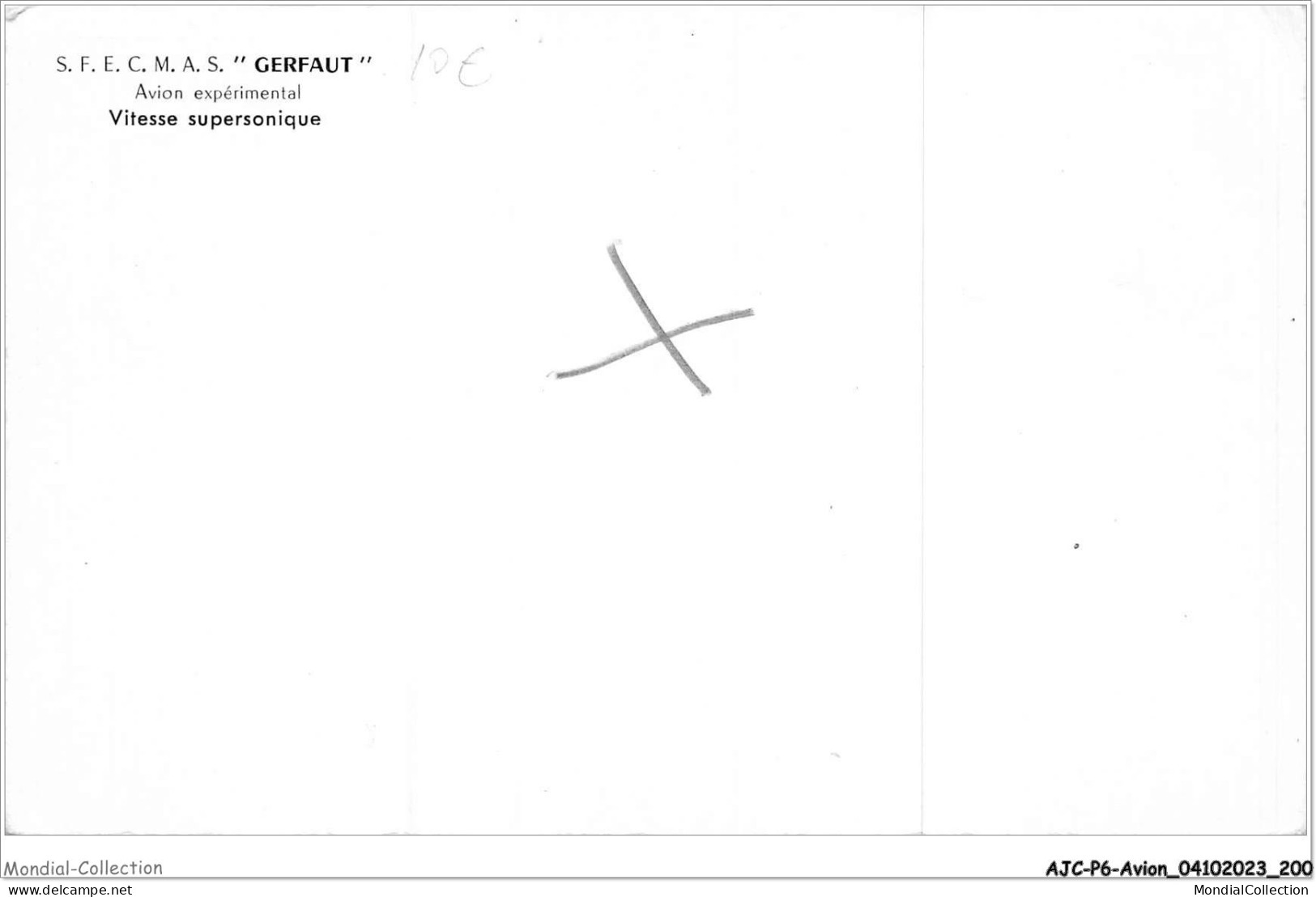 AJCP6-0623- AVION - SFECMAS - GERFAUT - AVION EXPERIMENTAL - VITESSE SUPERSONIQUE - 1914-1918: 1ste Wereldoorlog