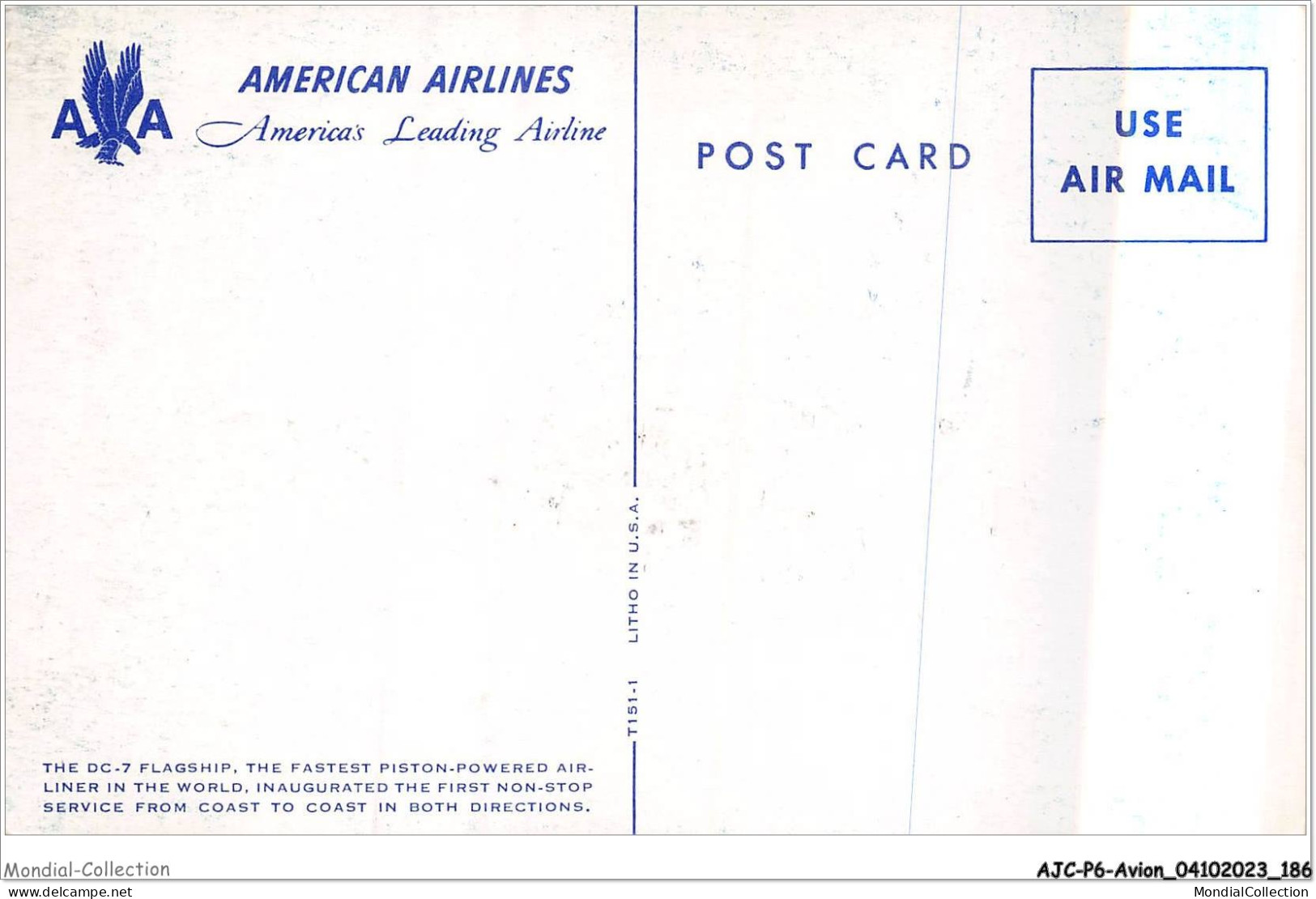 AJCP6-0616- AVION - AMERICAN AIRLINES - 1914-1918: 1st War