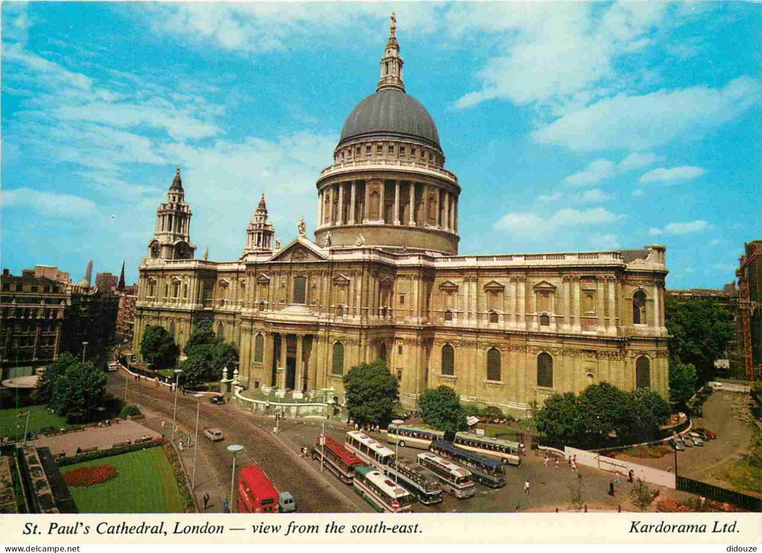 Angleterre - London - St Paul's Cathedral - Cathédrale - View From The South-east - Automobiles - Bus - London - England - St. Paul's Cathedral