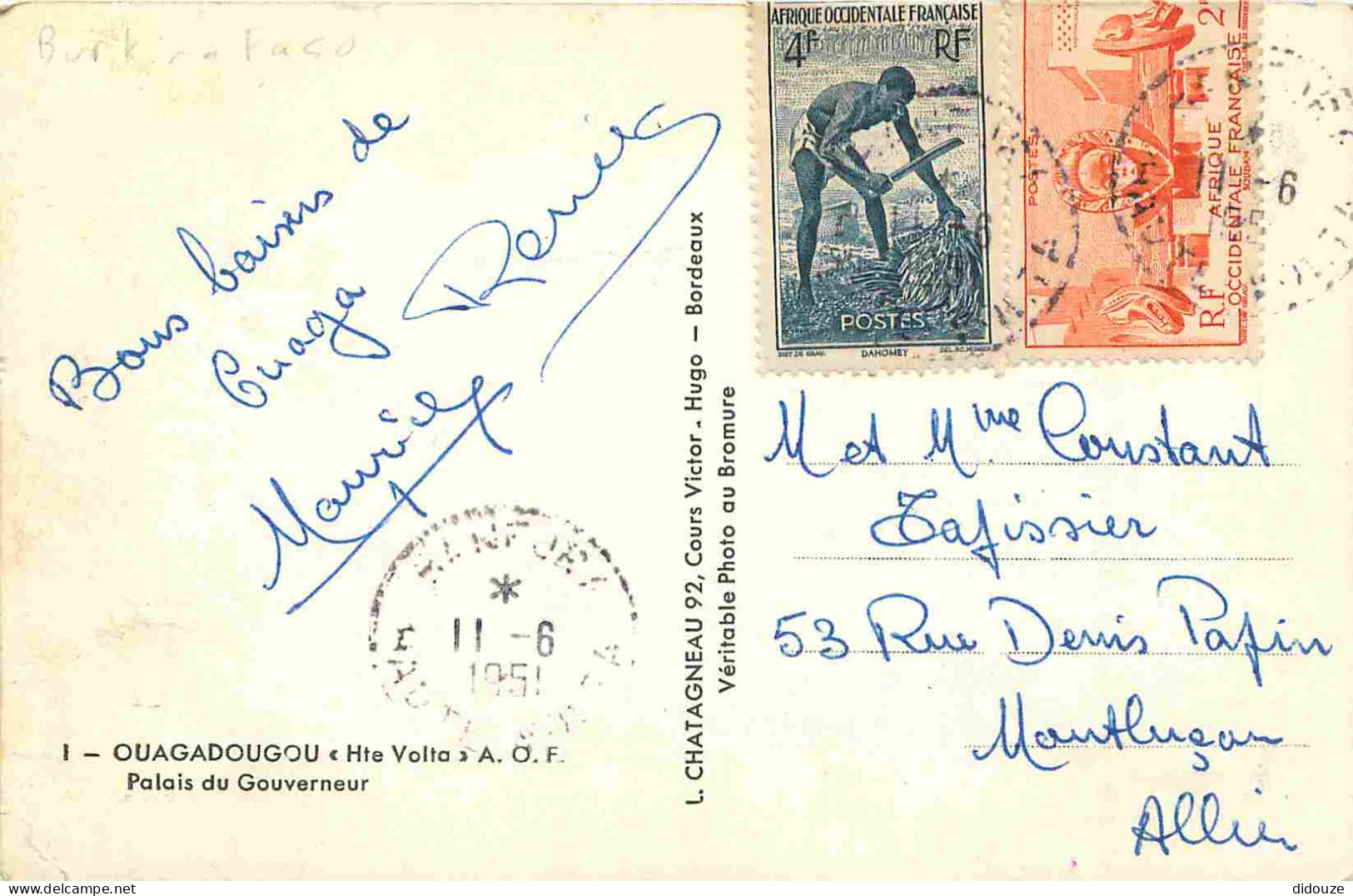 Burkina Faso - Ouagadougou - Palais Du Gouverneur - Animée - Mention Photographie Véritable - Carte Dentelée - CPSM Form - Burkina Faso