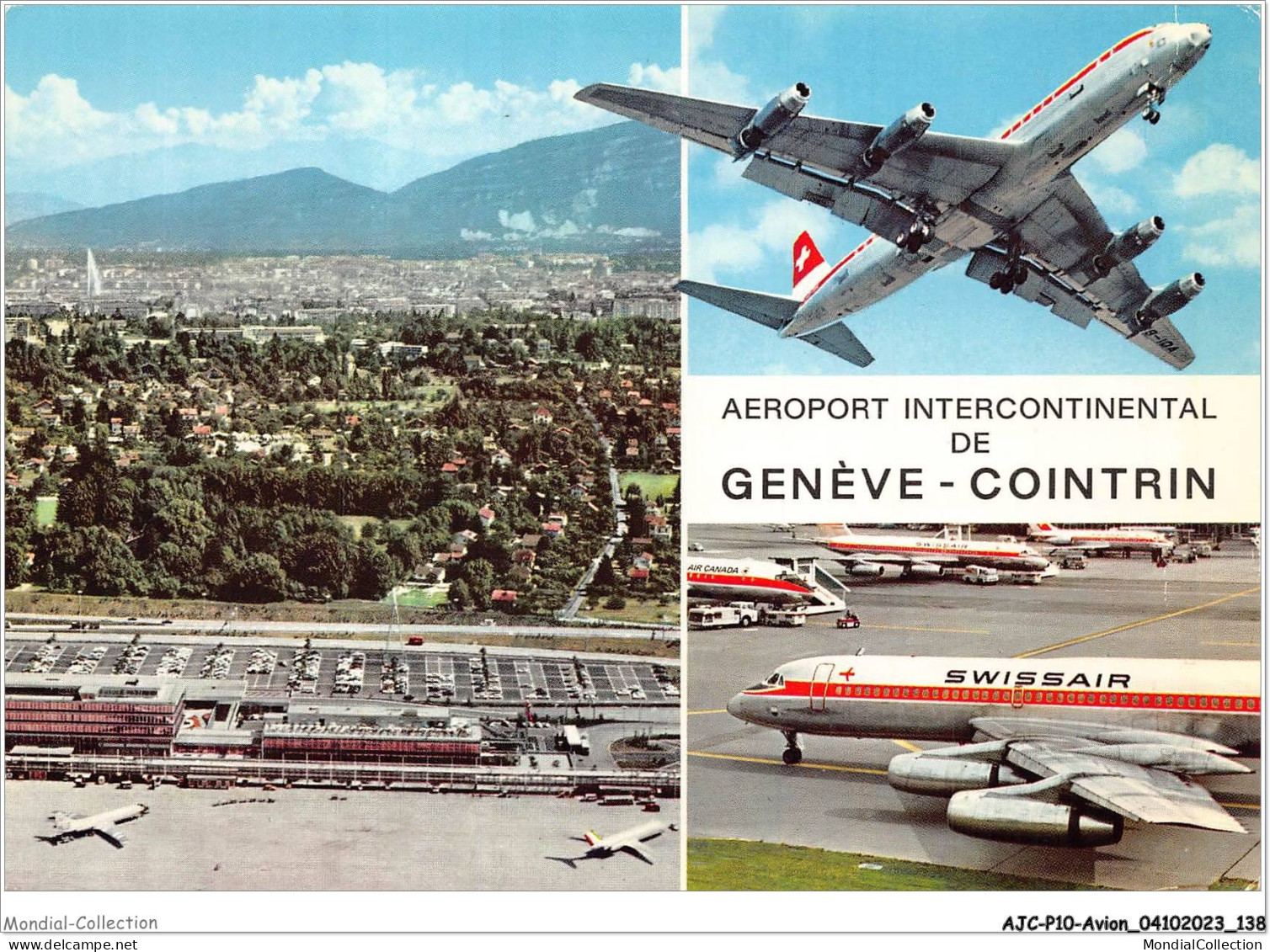 AJCP10-1012- AVION - AEROPORT INTERCONTINENTAL DE GENEVE-COINTRIN - 1946-....: Modern Era