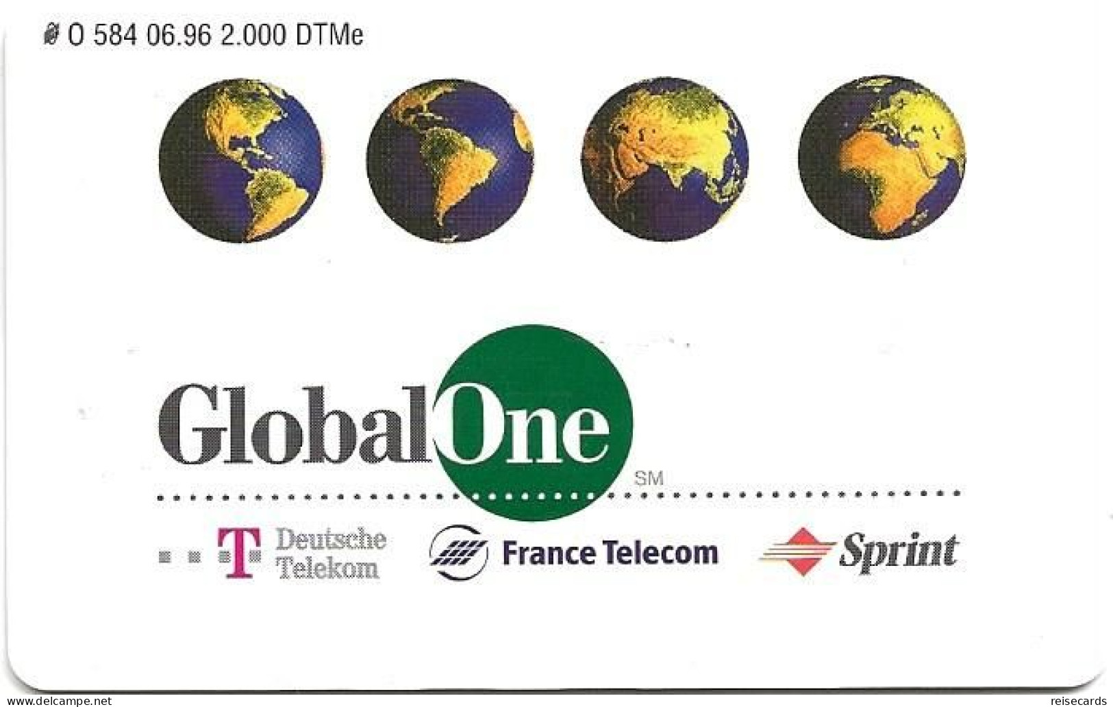 Germany: O 584 06.96 GlobalOne - Now Your World Is One. Mint - O-Series: Kundenserie Vom Sammlerservice Ausgeschlossen