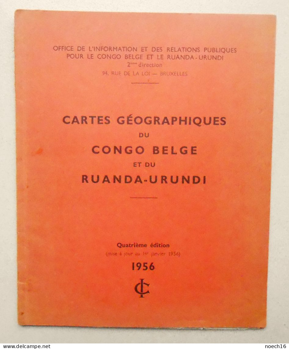 1956 Cartes Géographiques Du Congo Belge Et Du Ruanda-Urundi - Geographie