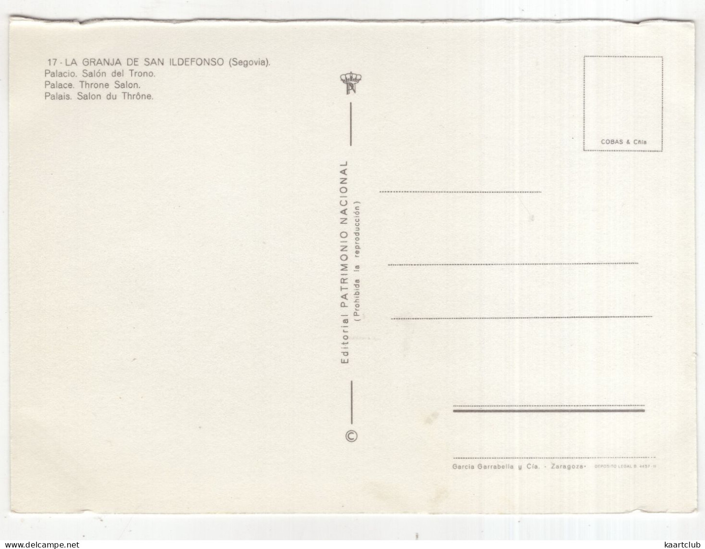 La Granja De San Ildefonso (Segovia) - Palacio,Salón Del Trono - (Espana/Spain) - Segovia