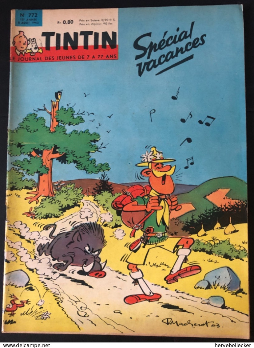 TINTIN Le Journal Des Jeunes N° 772 - 1963 - Tintin