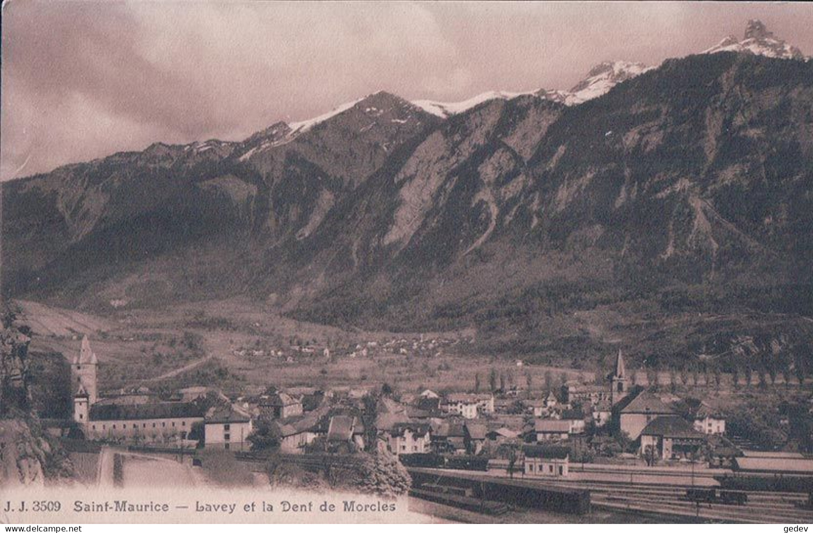 St Maurice VS, Chemin De Fer Et Gare (3509) - Saint-Maurice