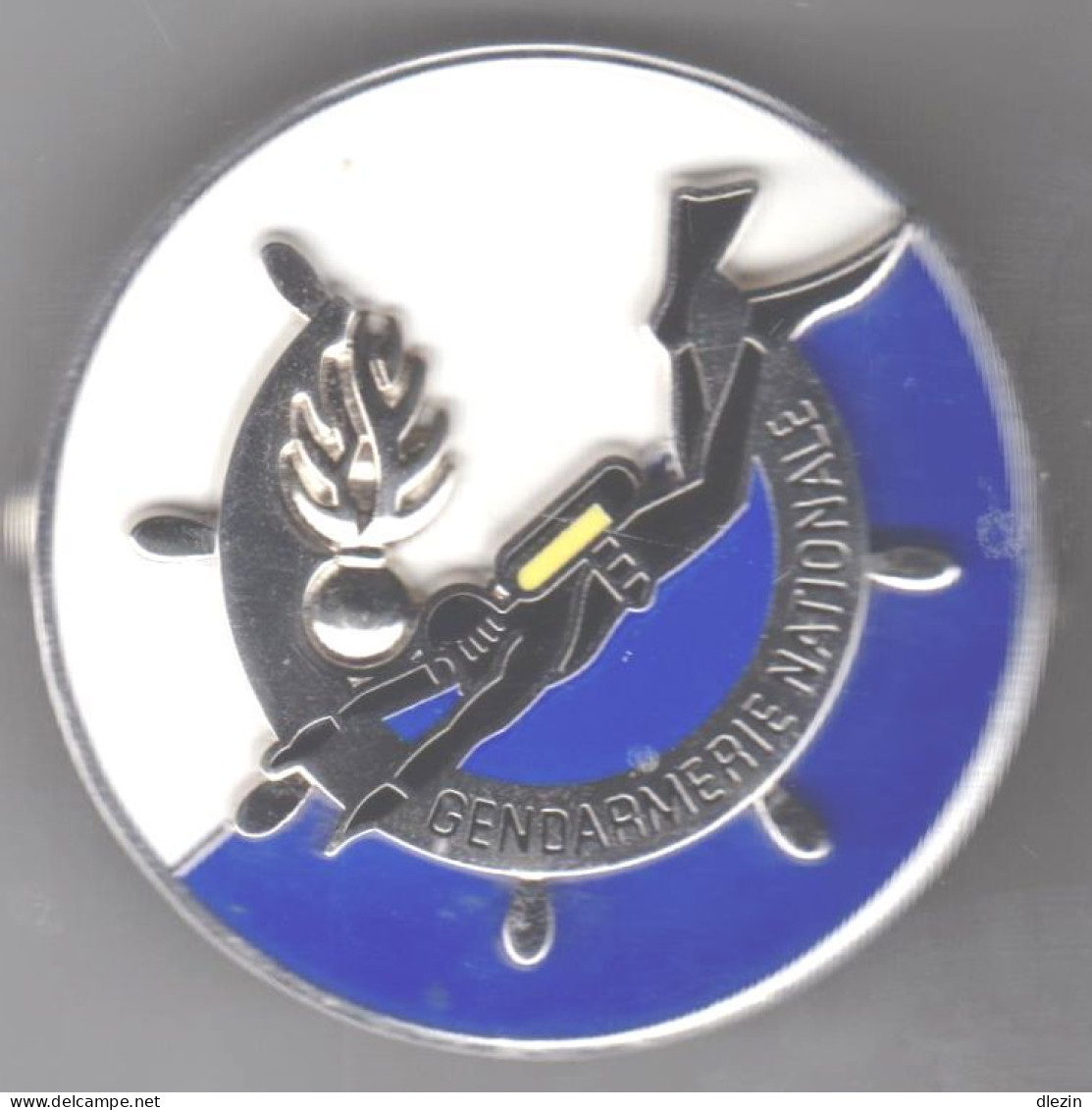 Gendarmerie Nationale. Diplome De Plongeur. Ø 44 Mm. Boussemart Par Promodis. Attache 2 Pin's. - Esercito