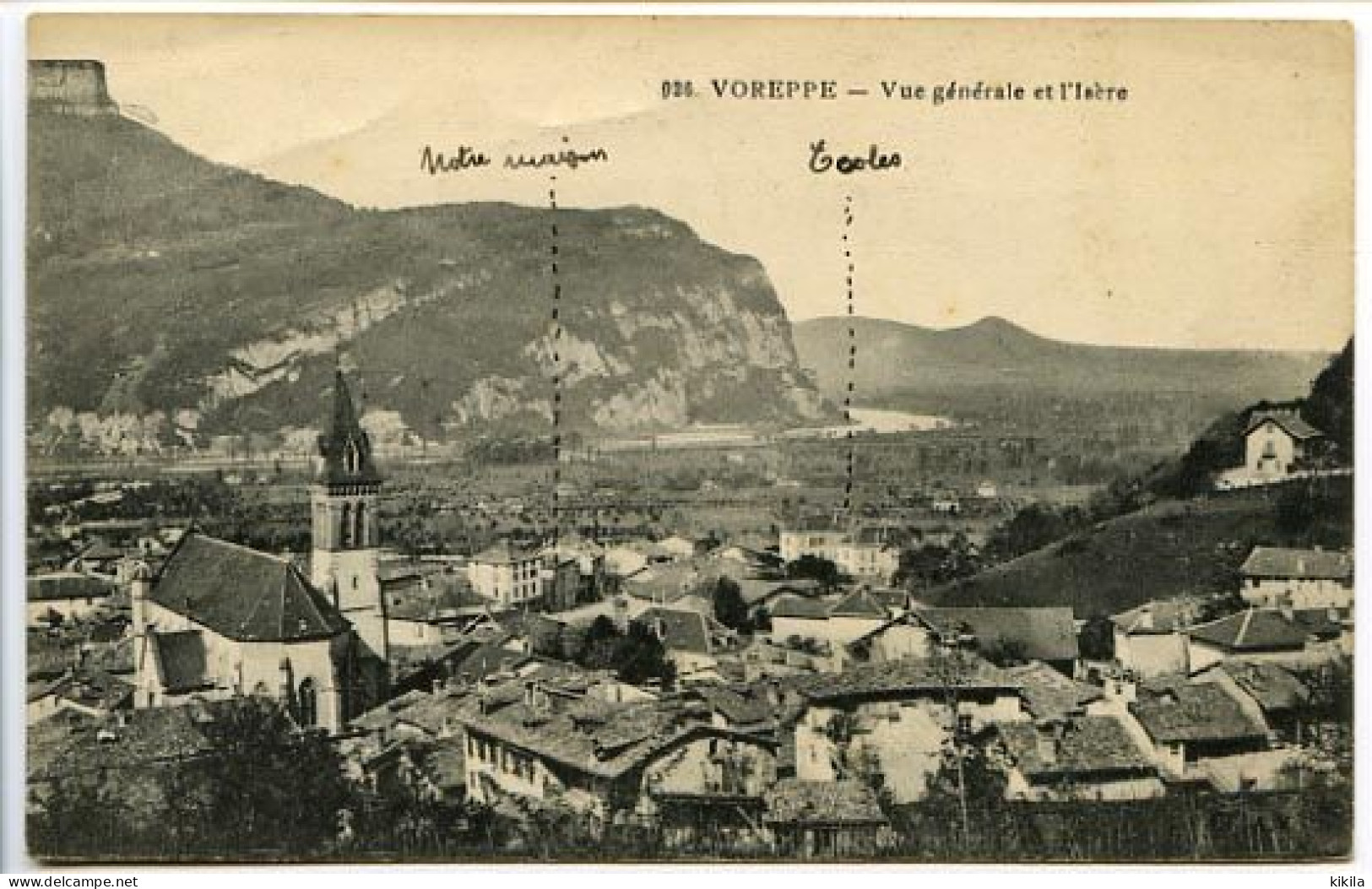 CPA 9 X 14 Isère   VOREPPE  Vue Générale Et L'Isère  Le Bec De L'Echaillon - Voreppe