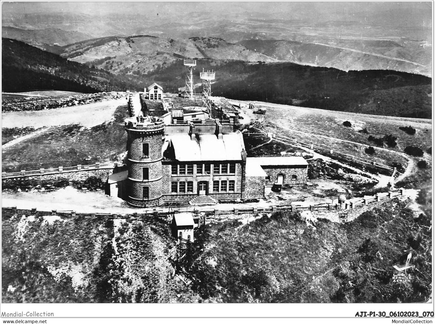 AJIP1-30-0036 - En Avion Au-dessus De - MONT-AIGOUAL - Environs De Dourbies - L'observatoire Du Mont-aigoual - Le Vigan