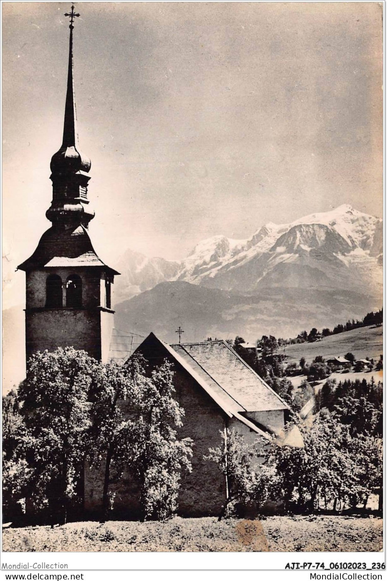 AJIP7-74-0791 - CORDON - Haute-savoie - L'église Et Le Mont-blanc - Bonneville