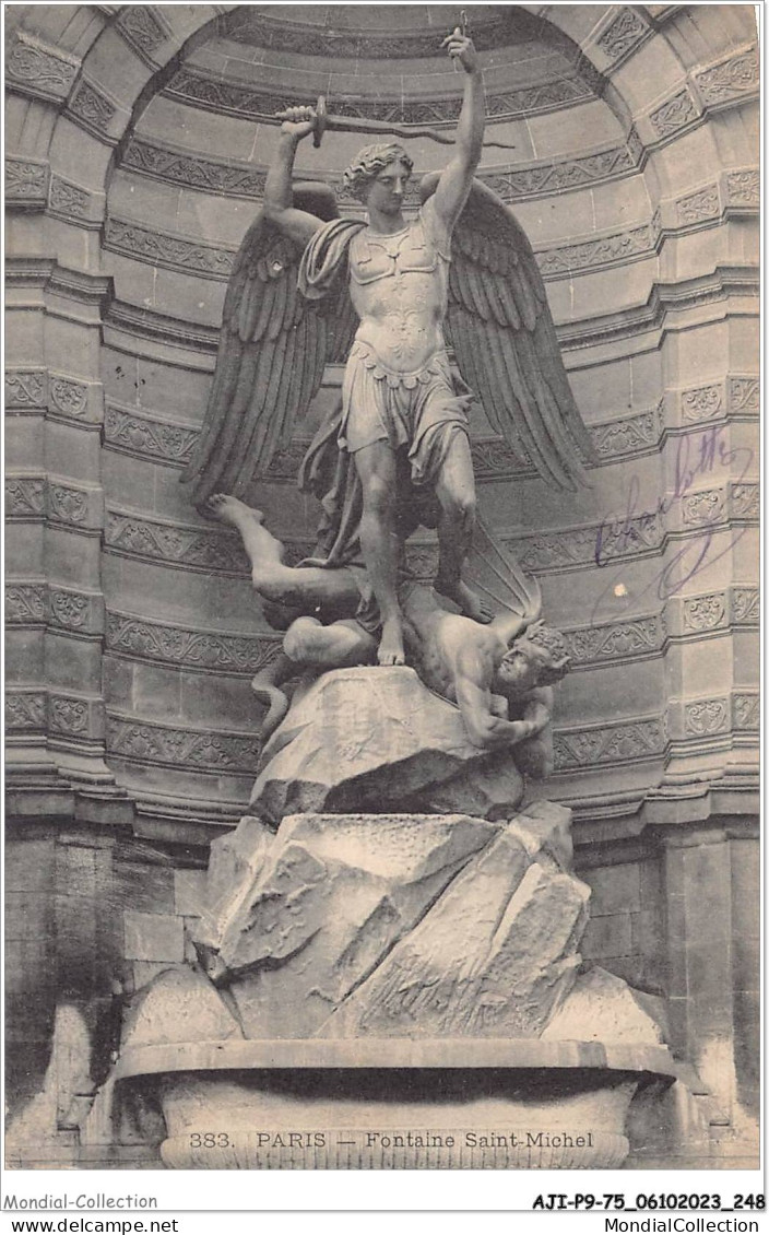 AJIP9-75-1060 - PARIS - Fontaine Saint-michel - Statues