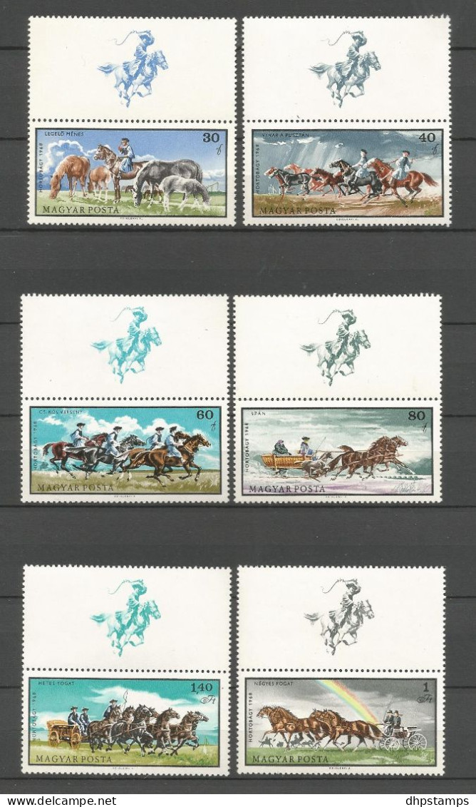 Hungary 1968 Horses + Vignettes Y.T. 1975/1983 ** - Nuovi