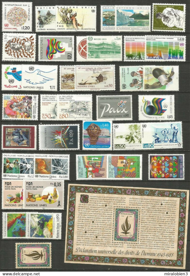 NACIONES UNIDAS GINEBRA COLECCION EN 5 ESCANERS VALOR CAT. 470 EUROS - Unused Stamps