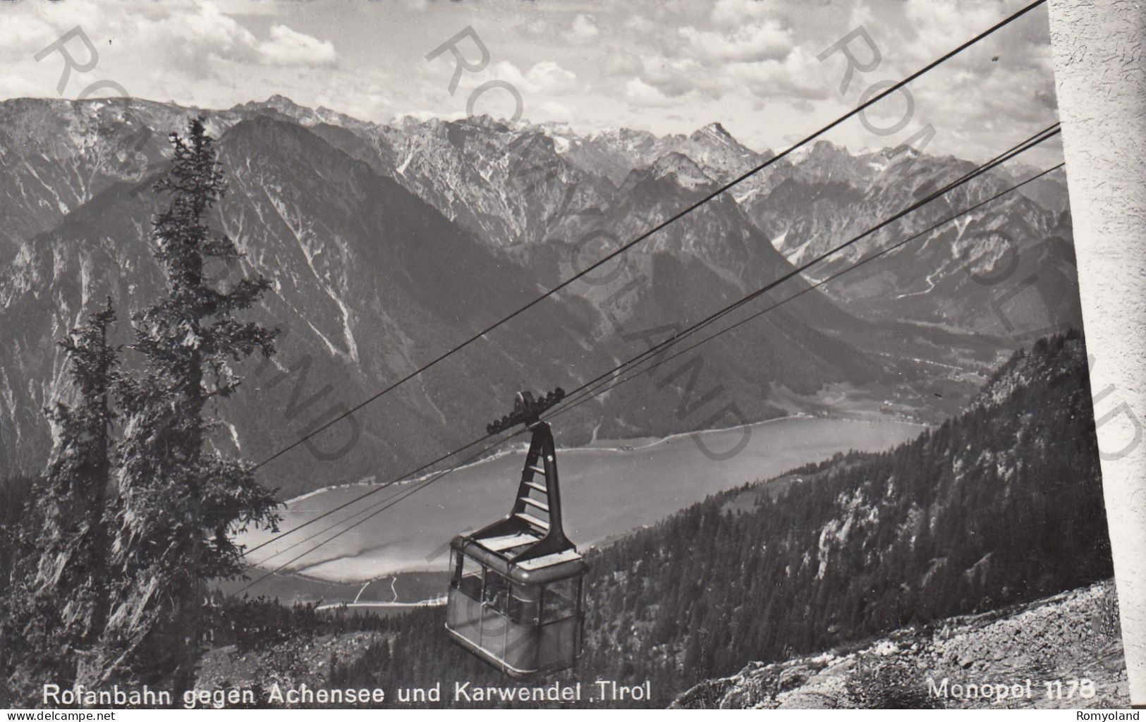 CARTOLINA  C7 KARWENDEL,TIROLO,AUSTRIA-ROFANBAHN GEGEN ACHENSEE UND KARWENDAL-FORMATO PICOLO,NON VIAGGIATA (1959) - Seefeld