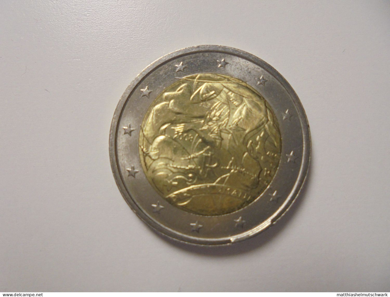 Prägefehler, Fehlprägung        	2 Euro, 2008 60. Jahrestag Der Allgemeinen Erklärung Der Menschenrechte (1948-2008) - Variétés Et Curiosités