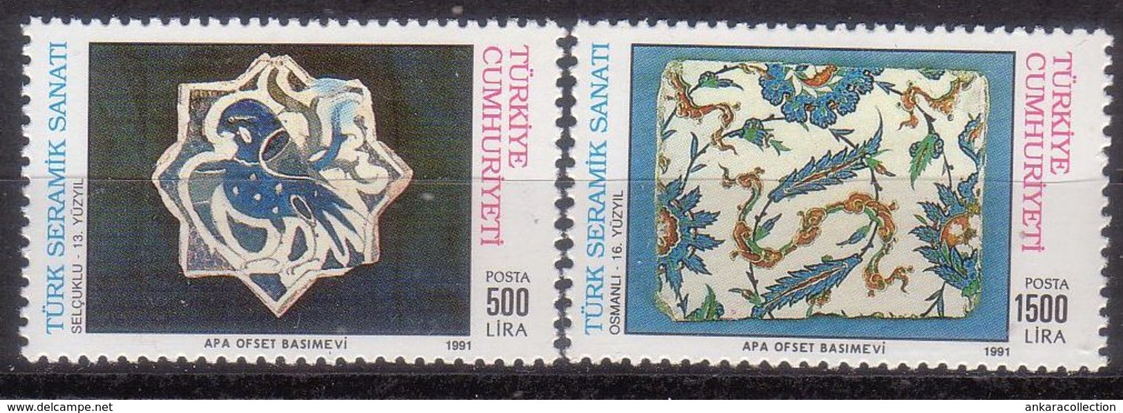 AC - TURKEY STAMP -  TURKISH CERAMIC ART MNH 23 SEPTEMBER 1991 - Ungebraucht