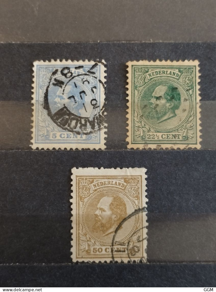 1872. Países Bajos/Holanda/ Nederland. Mi 19, 22 Y 27. Usados - Gebraucht