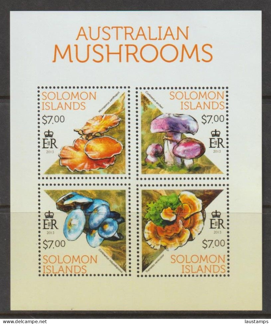 Solomon Islands 2013 Australian Mushrooms Sheetlet MNH - Pilze