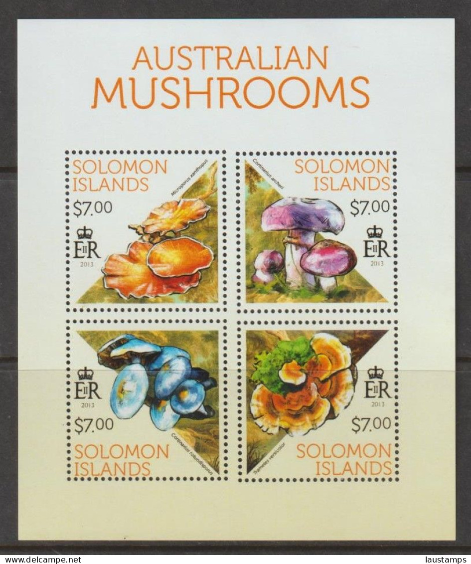 Solomon Islands 2013 Australian Mushrooms Sheetlet MNH - Paddestoelen