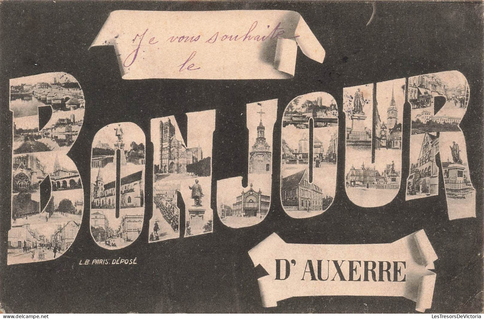 FRANCE - Je Vous Souhaite Le Bonjour D'Auxerre -  Multi-vues De Différents Endroits à Auxerre - Carte Postale Ancienne - Auxerre