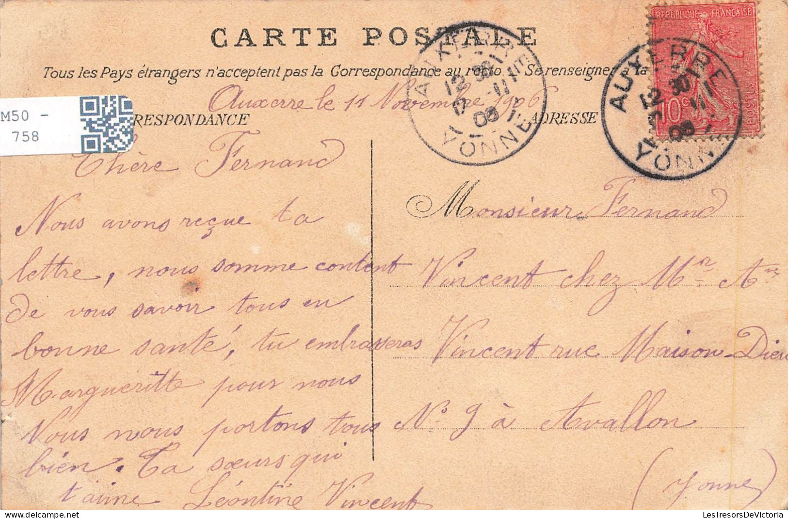 FRANCE - Je Vous Souhaite Le Bonjour D'Auxerre -  Multi-vues De Différents Endroits à Auxerre - Carte Postale Ancienne - Auxerre