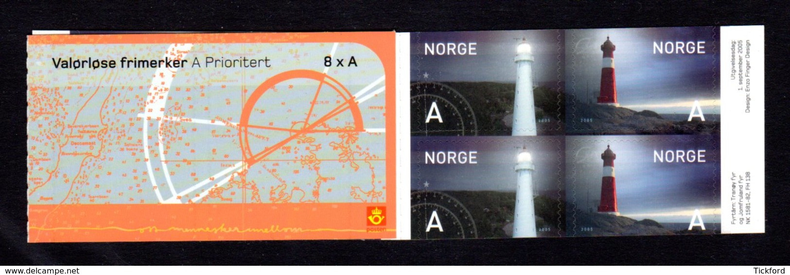 NORVEGE 2005 - CARNET Yvert C1489 - Facit H138 - NEUF** MNH - Phares Norvégiens - Postzegelboekjes