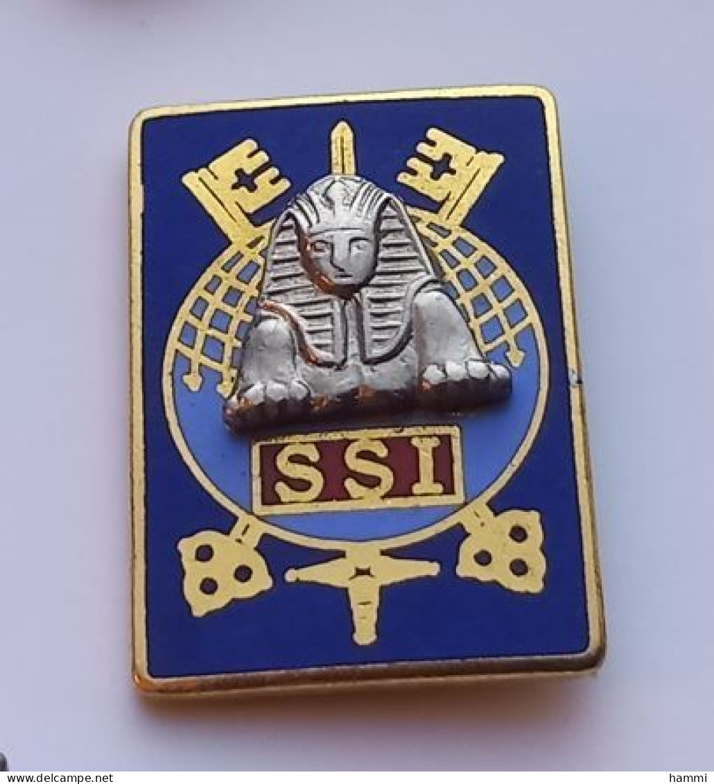 PO41 Pin's Armée Militaire Brevet SSI Sécurité Des Systèmes D'Information SSI Sphinx Egypte Qualité EGF Achat Immédiat - Armee