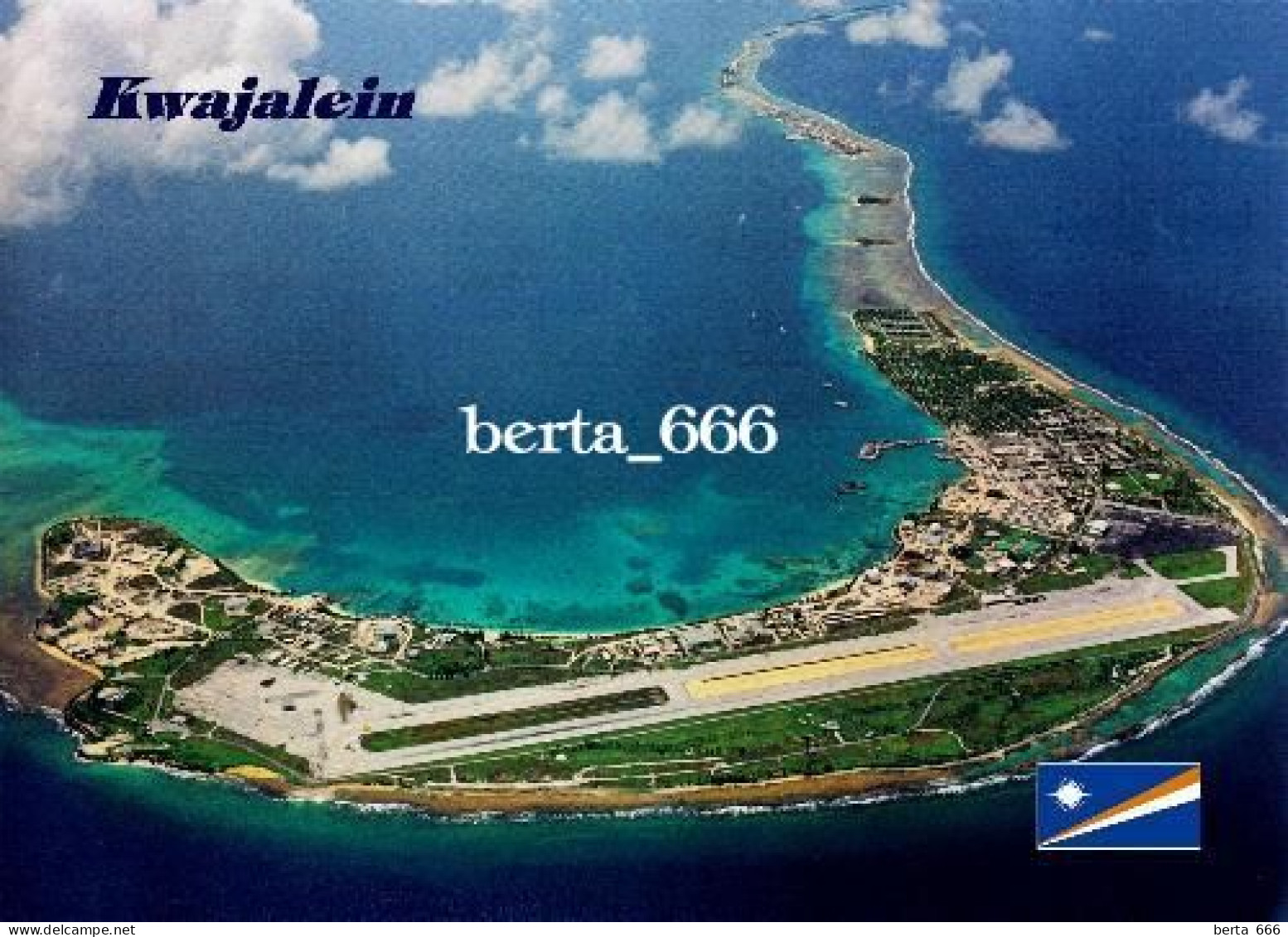 Marshall Islands Kwajalein Atoll Aerial View New Postcard - Islas Marshall