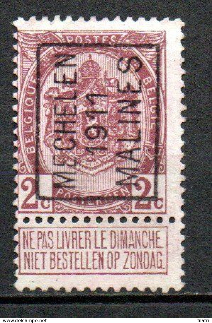 1718 Voorafstempeling Op Nr 82 - MECHELEN 1911 MALINES -  Positie A - Roller Precancels 1910-19
