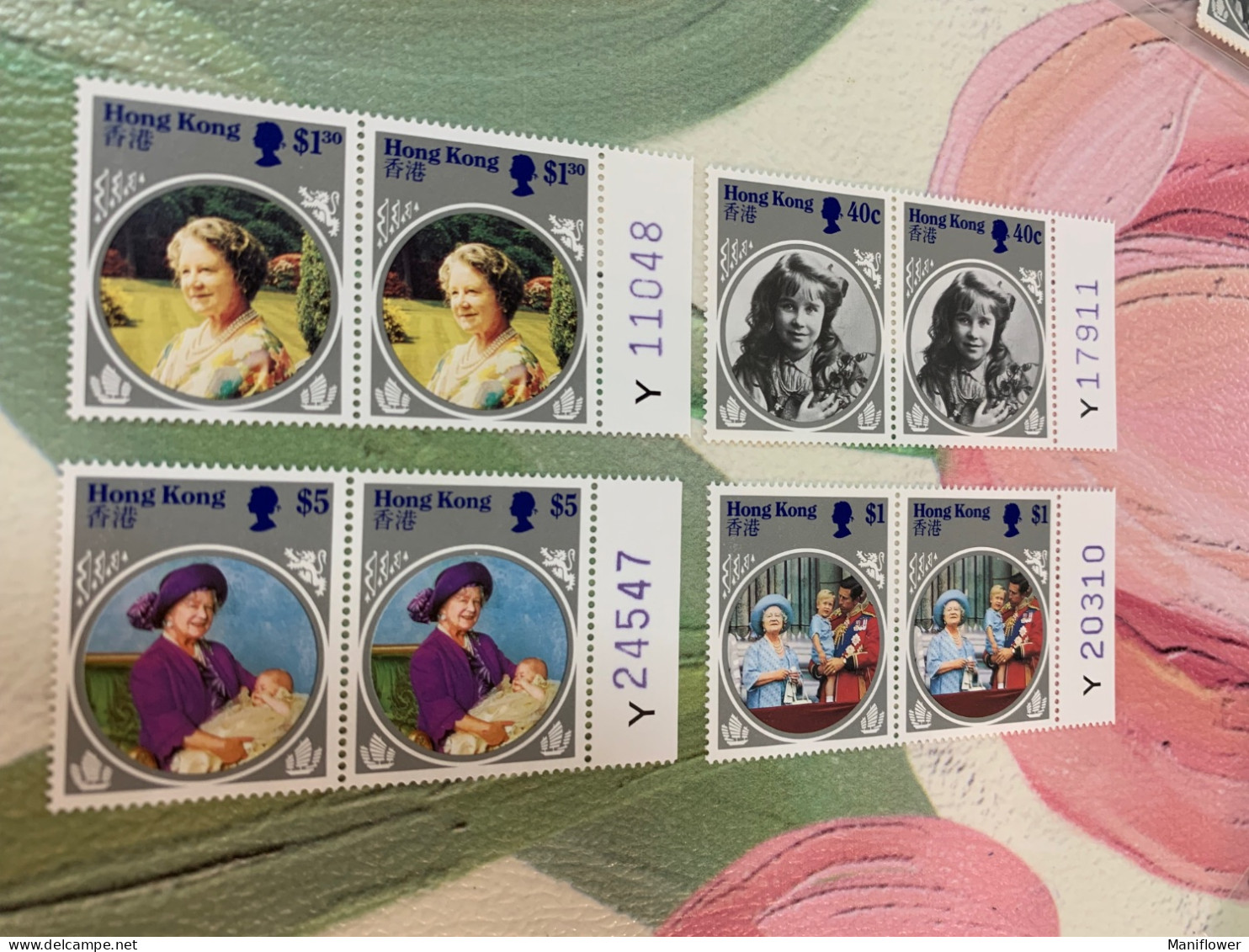 Hong Kong Royal Family MNH Pair With Nos., - Ungebraucht