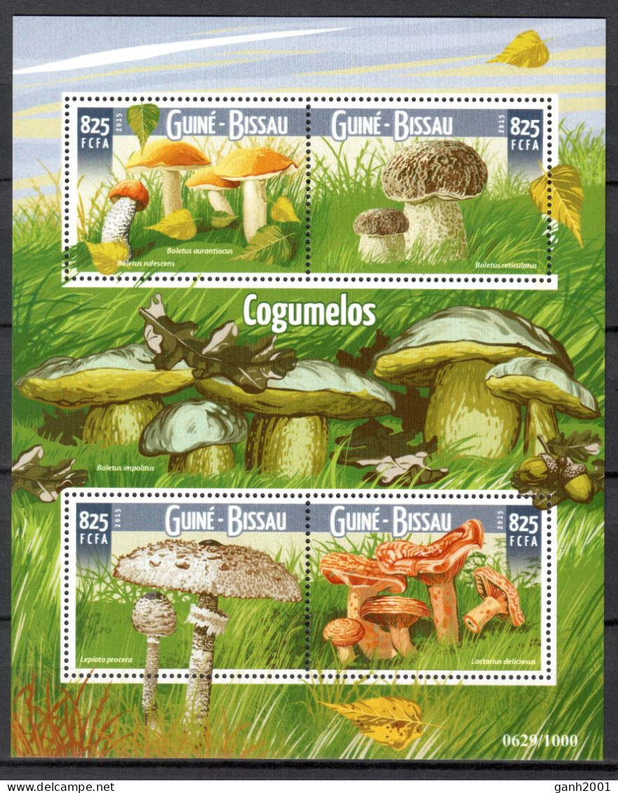 Guinea Bissau 2015 / Mushrooms MNH Setas Pilzen Champignons / Cu21661  24-17 - Pilze