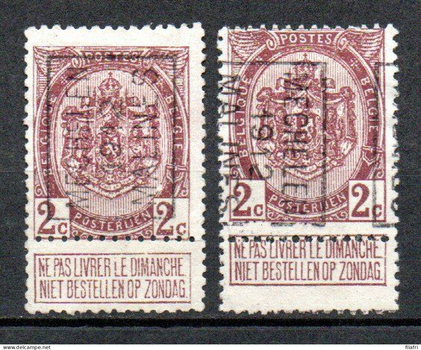 1957 Voorafstempeling Op Nr 82 - MECHELEN 1912 MALINES - Positie A & B - Roller Precancels 1910-19