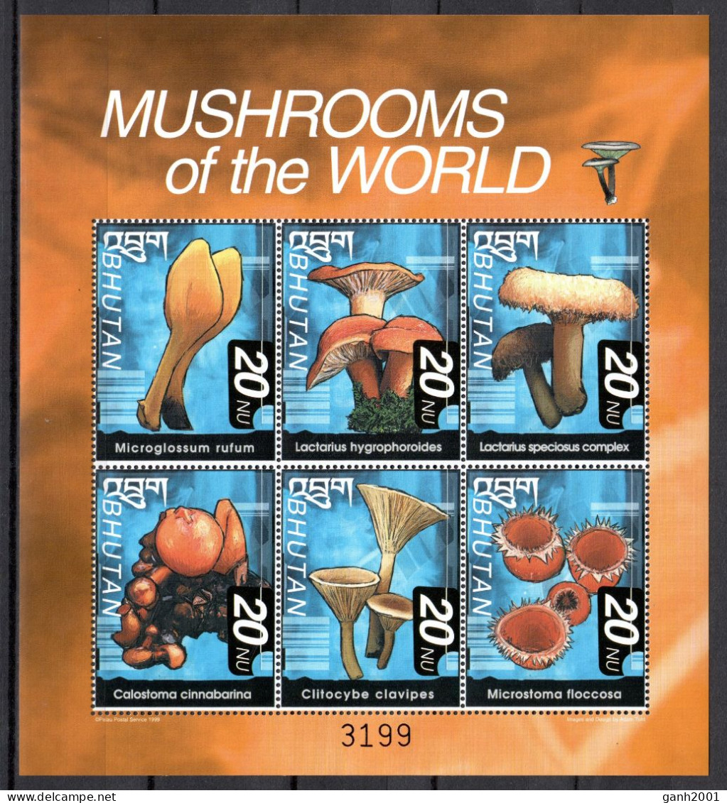 Bhutan 1999 / Mushrooms MNH Setas Pilzen Champignons / Cu21649  24-7 - Paddestoelen