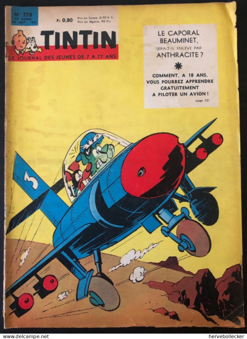 TINTIN Le Journal Des Jeunes N° 778 - 1963 - Tintin