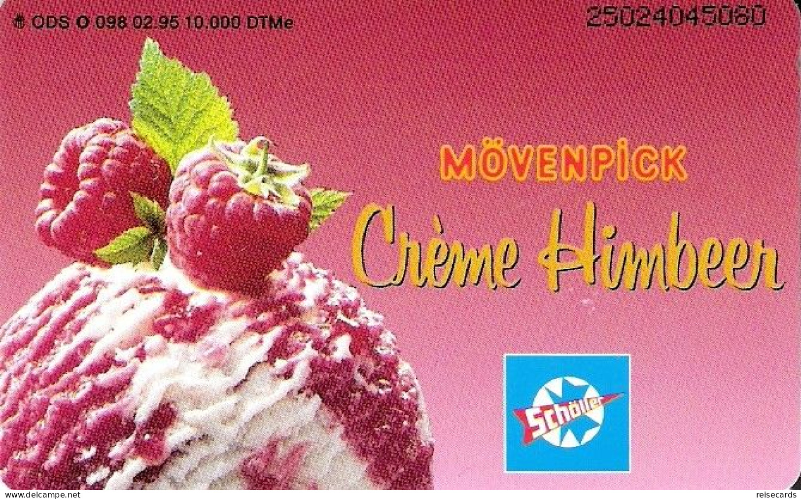 Germany: O 098 02.95 Mövenpick Crème Himbeer. Mint - O-Series: Kundenserie Vom Sammlerservice Ausgeschlossen