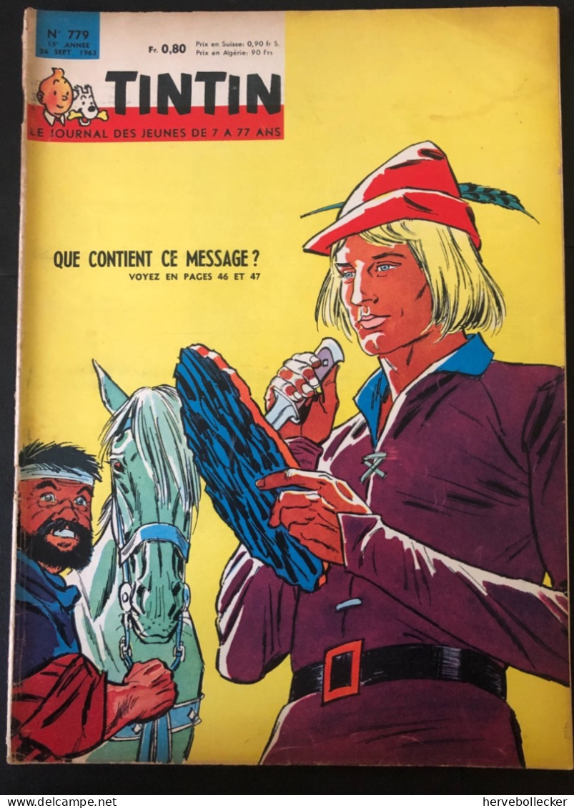 TINTIN Le Journal Des Jeunes N° 779 - 1963 - Tintin