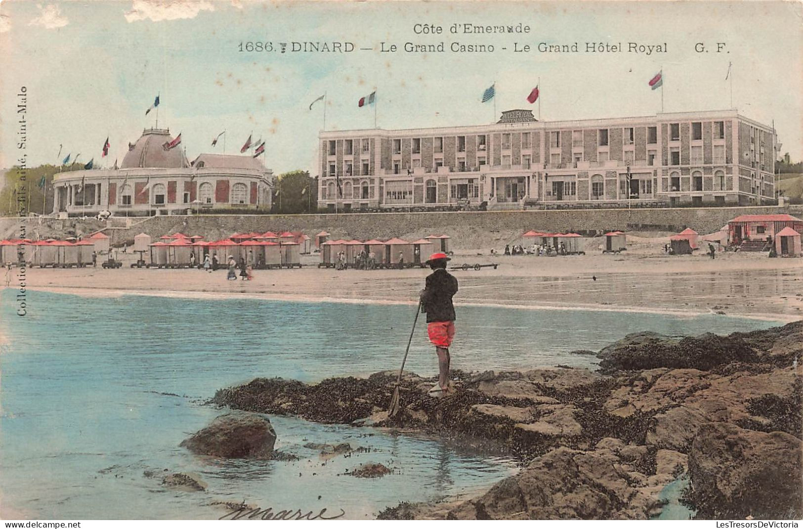 FRANCE - Dinard - Le Grand Casino - Le Grand Hôtel Royal - Côte D'Emeraude - Animé - Colorisé - Carte Postale Ancienne - Dinard