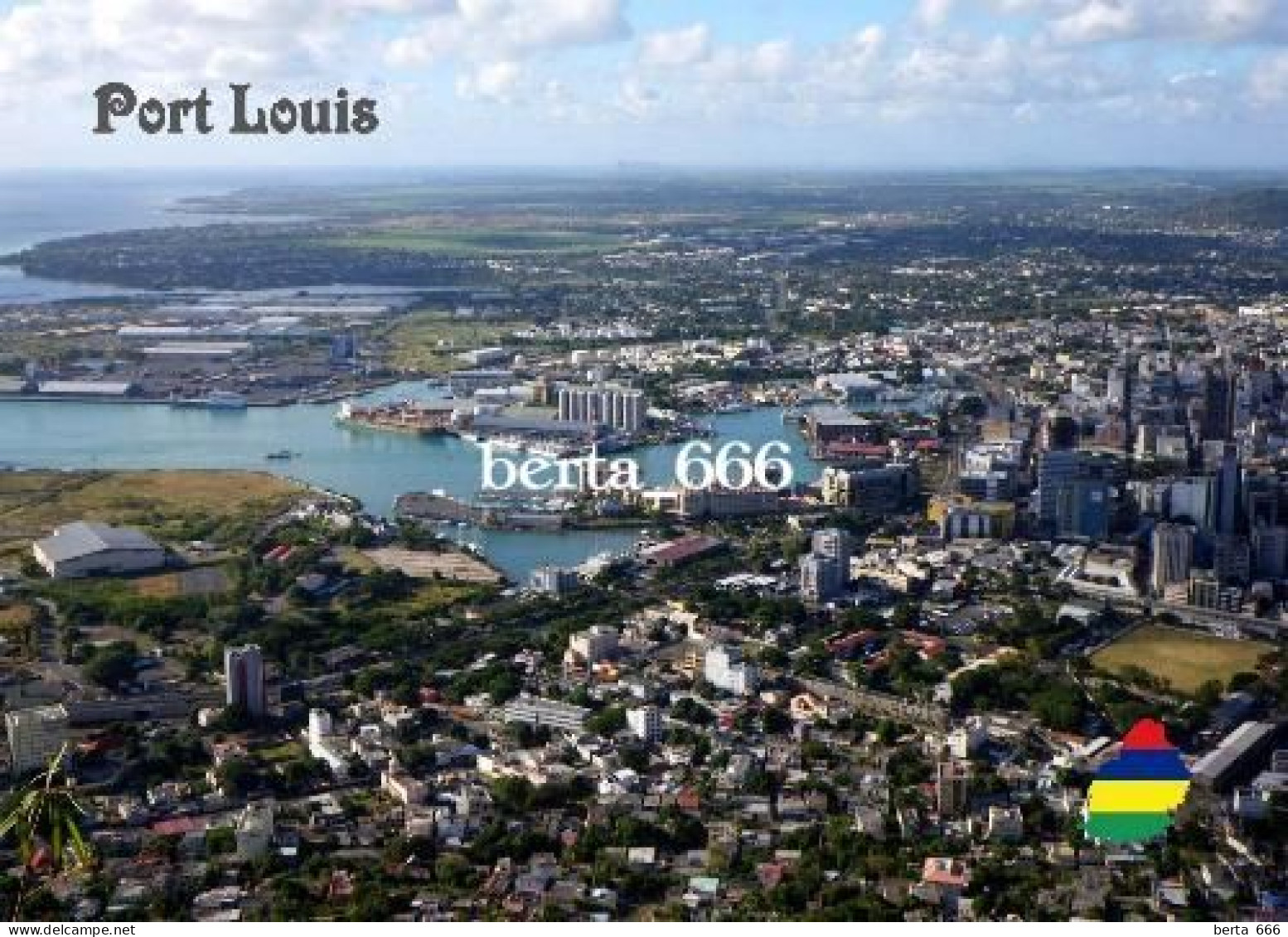 Mauritius Port Louis Aerial View New Postcard - Maurice
