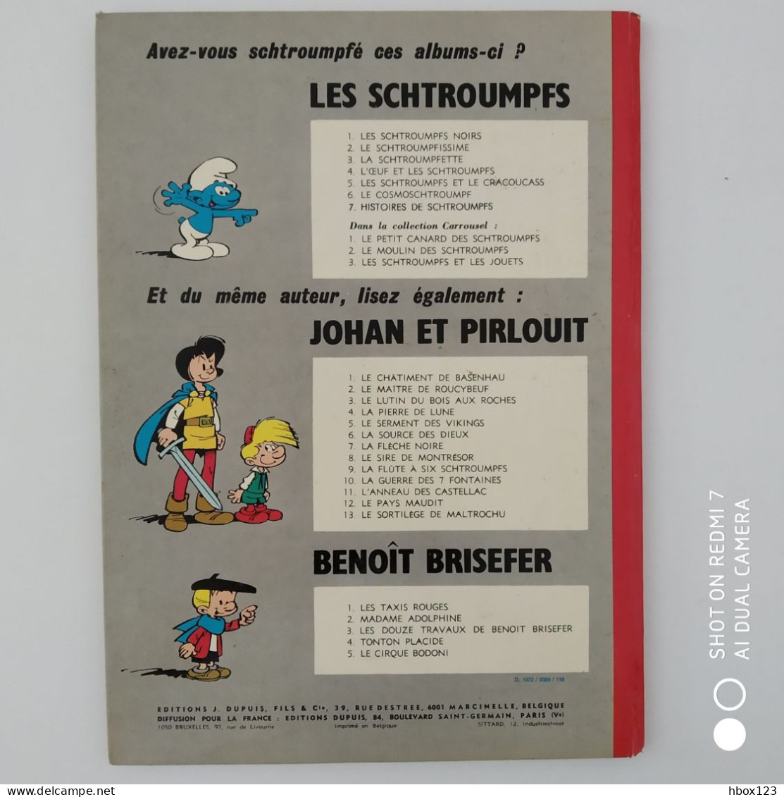 E.O. LES SCHTROUMPFS T8 "Histoires De Schtroumpfs" (Peyo) 1972. - Schtroumpfs, Les