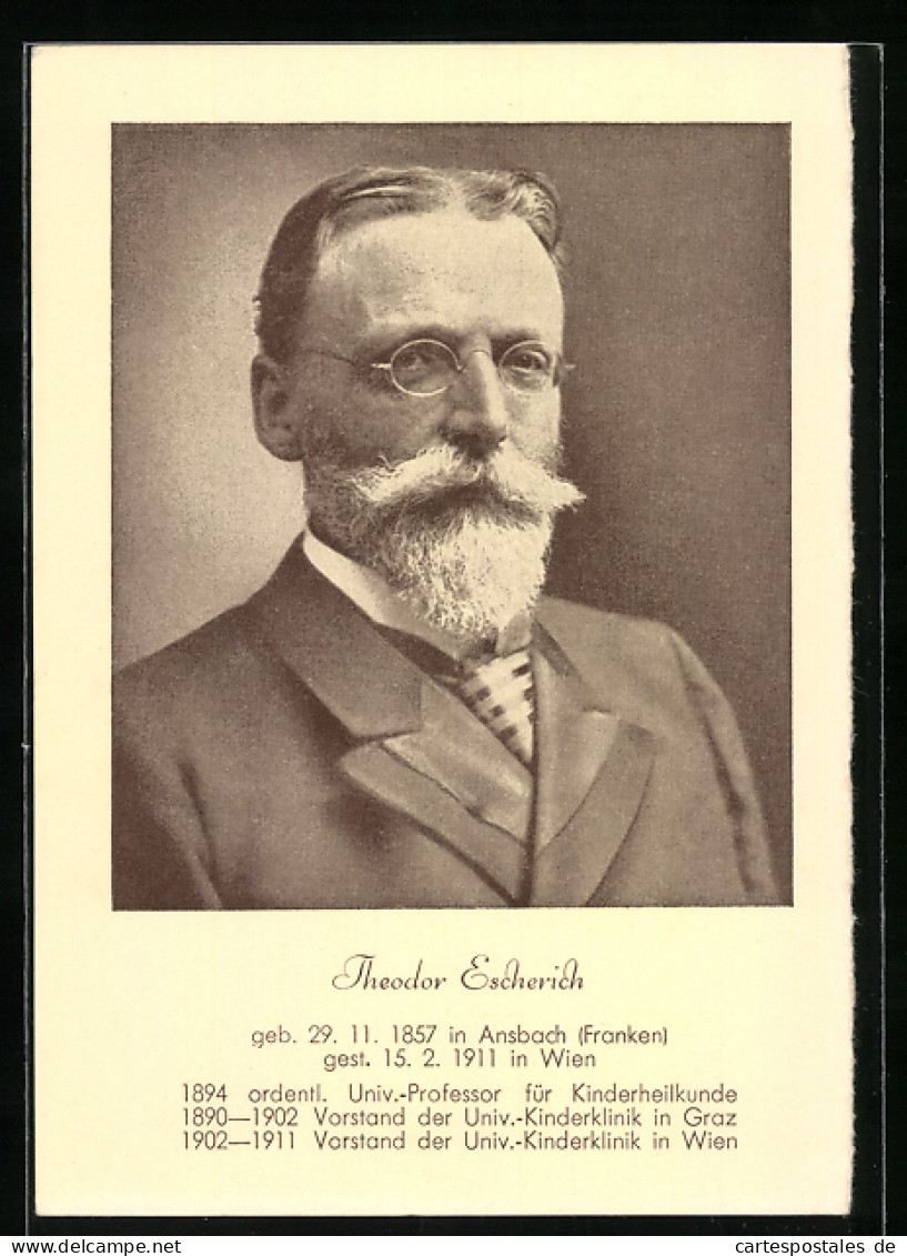 AK Porträt Professor Theodor Escherich  - Gesundheit