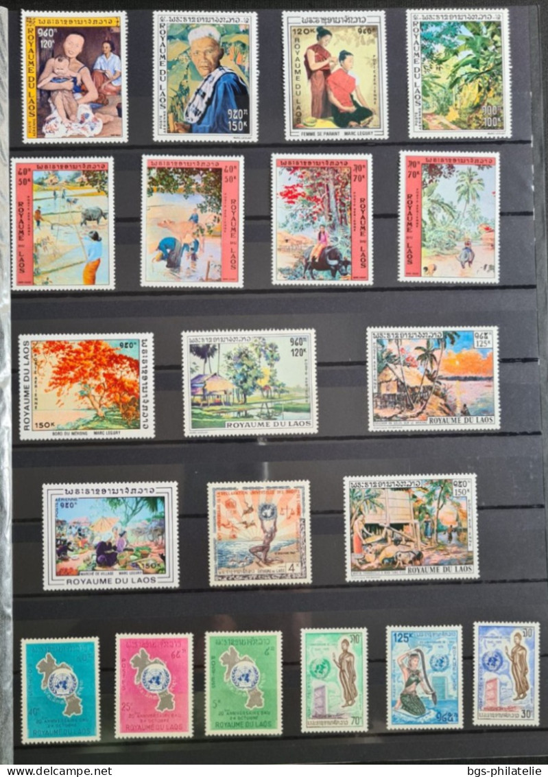 Collection de timbres du LAOS , neufs ** et neufs * .