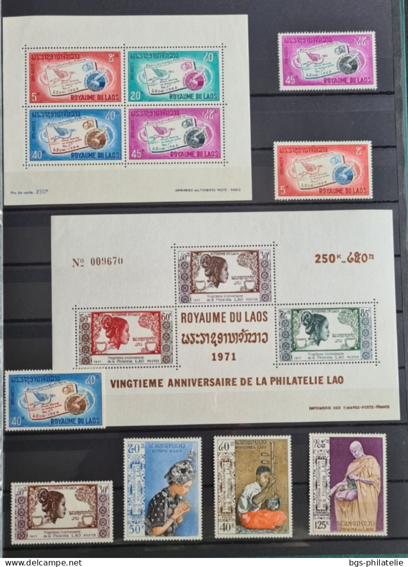 Collection de timbres du LAOS , neufs ** et neufs * .