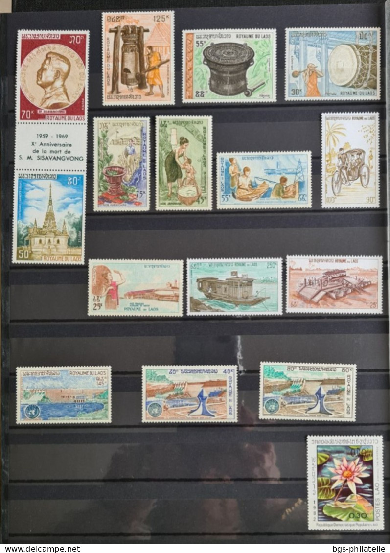 Collection de timbres du LAOS , neufs ** et neufs * .