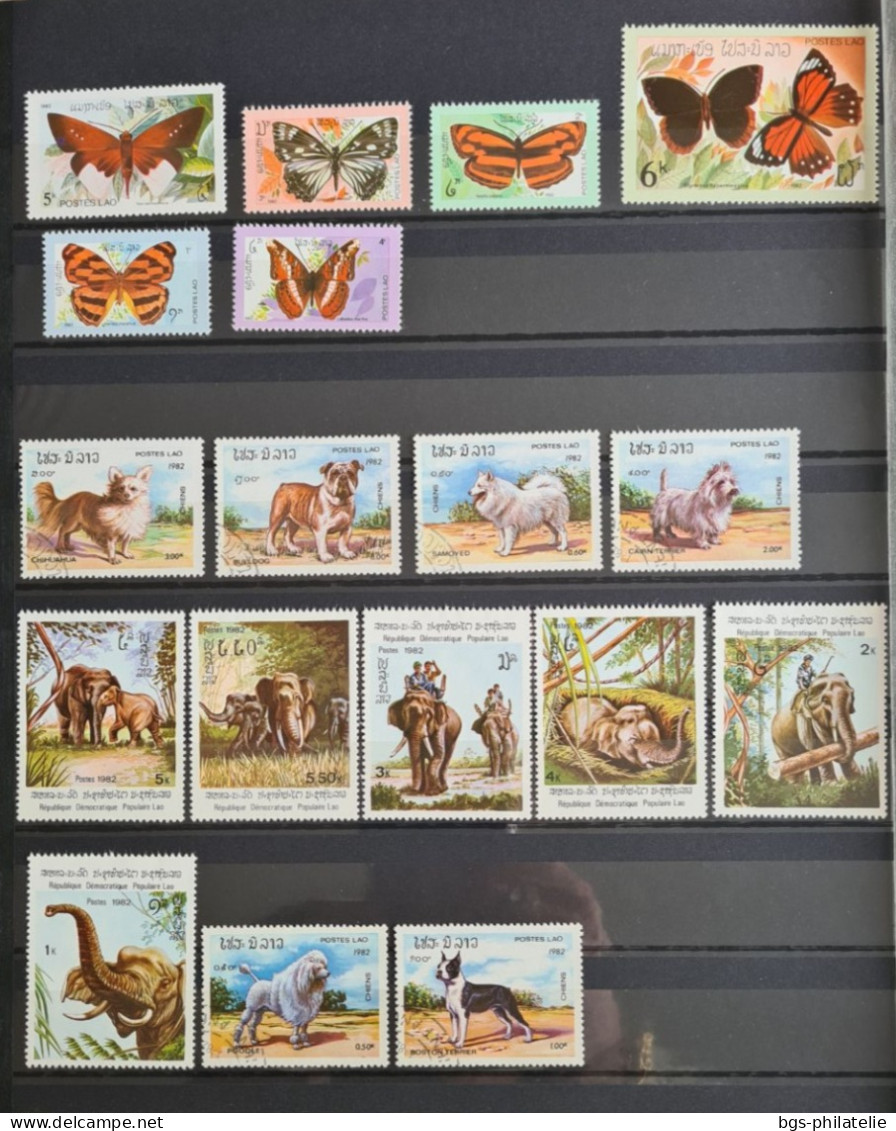 Collection de timbres du LAOS , neufs ** et neufs * .