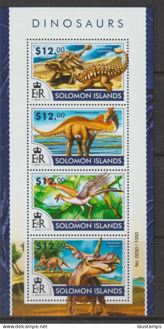 Solomon Islands 2015 Dinosaurs Sheetlet MNH - Prehistorics