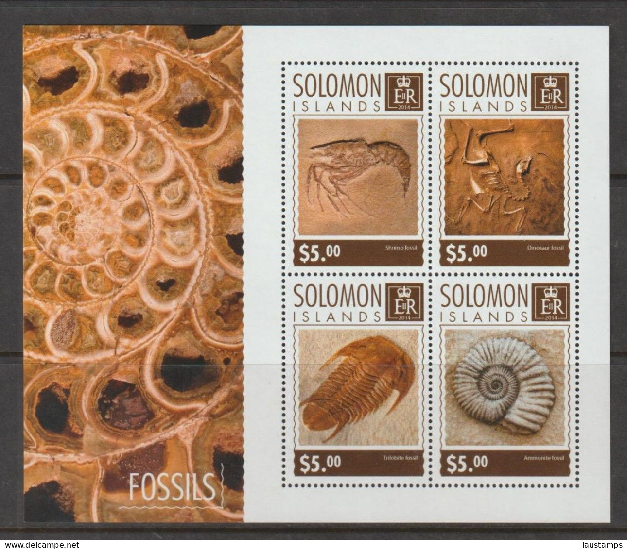 Solomon Islands 2014 Fossils Sheetlet MNH - Prehistorics