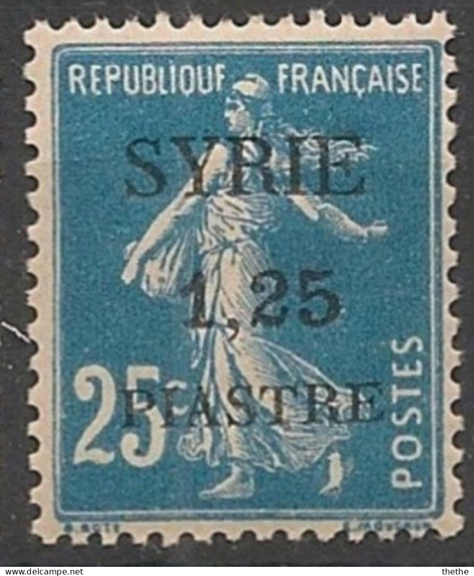 SYRIE - Mandat Français - Timbre De France De 1900-21 Surchargés - Nuovi