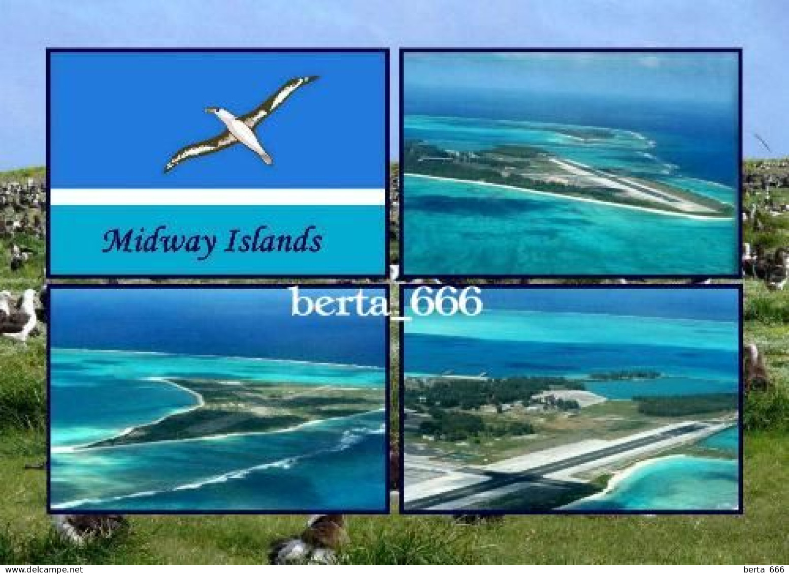 United States Midway Islands Multiview New Postcard - Islas Midway