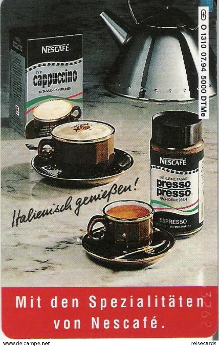 Germany: O 1310 07.94 Nescafé Italienisch Geniessen, Angelo. Mint - O-Series: Kundenserie Vom Sammlerservice Ausgeschlossen