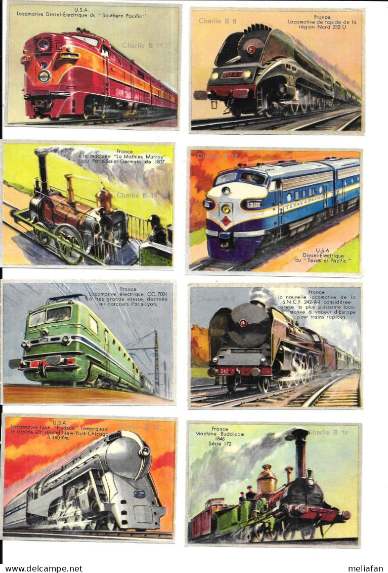 DN05 - SERIE COMPLETE IMAGES PRODUITS CHARLIE - LOCOMOTIVES - TRAINS - CHEMIN DE FER - Eisenbahnverkehr